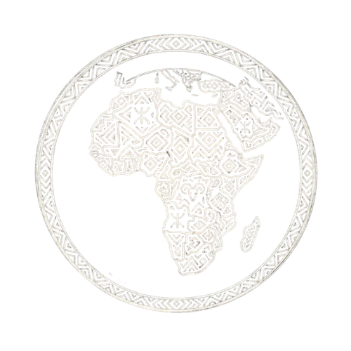 Globe terrestre illustré avec motifs berbères traditionnels, design artistique ethnique représentant la diversité culturelle mondiale