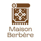 Logo Maison Berbère avec illustration de tapis berbère artisanal fait main, symbole de décoration marocaine authentique et élégante